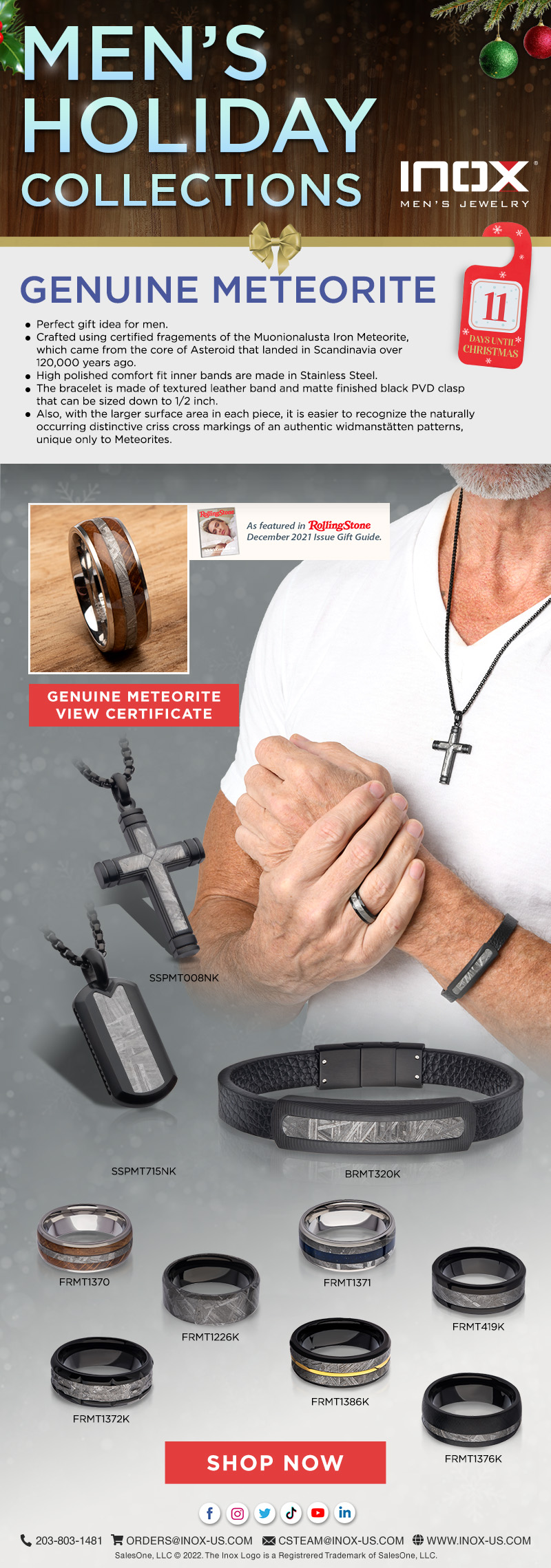 Genuine Meteorite – Men’s Holiday Collection From INOX