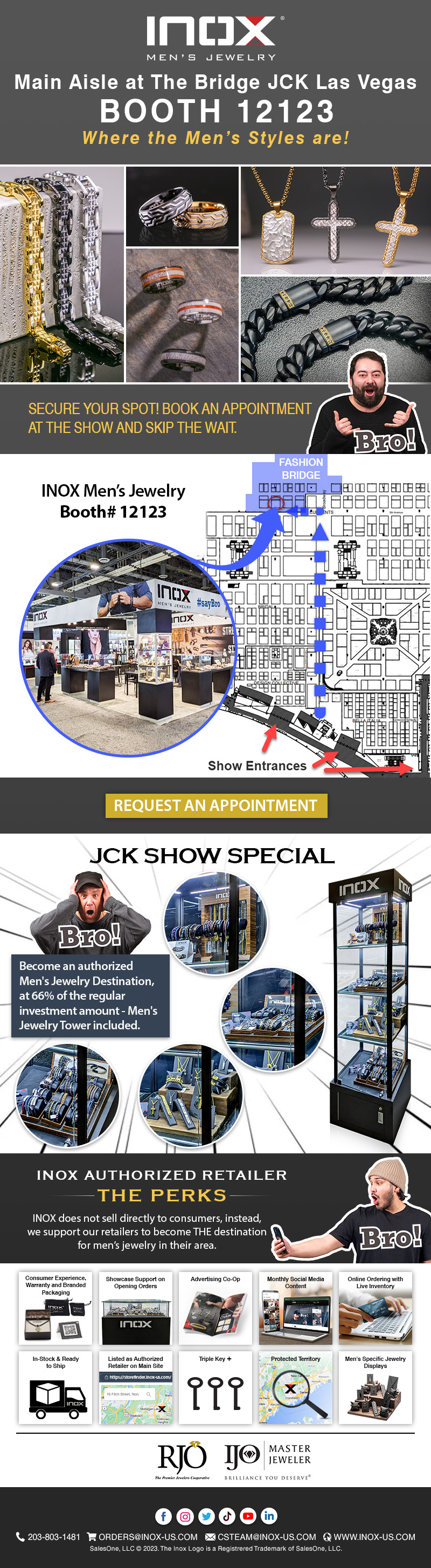 Visit us at JCK Booth 12123. Where the Men's Styles are!