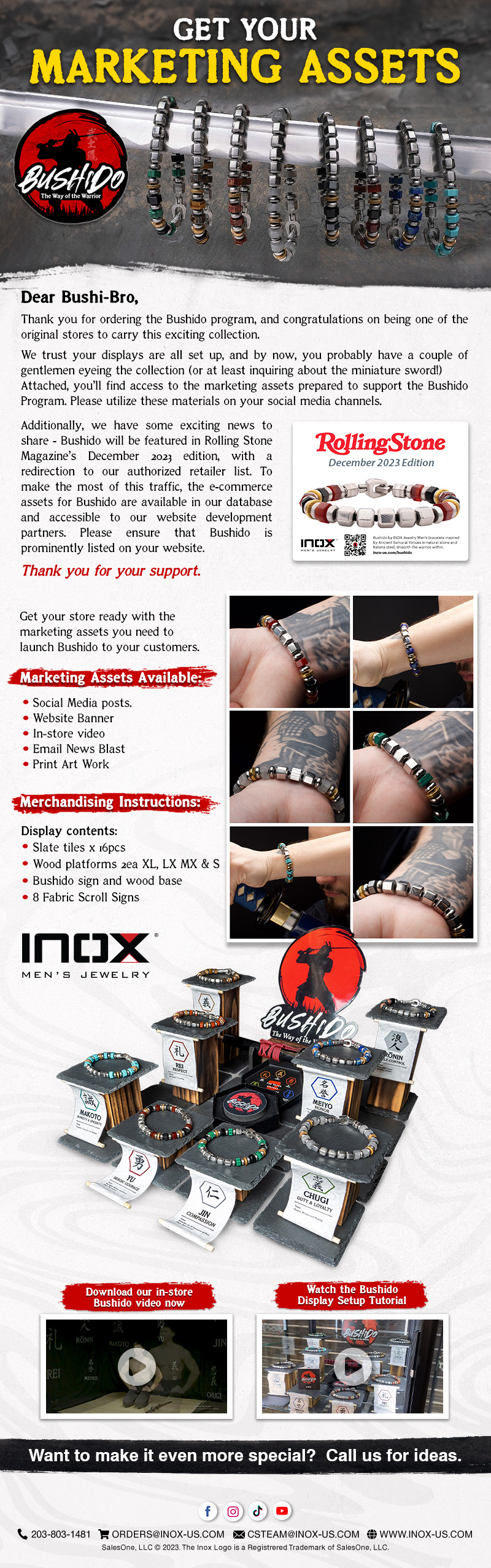 Get your Bushido Marketing Assets now