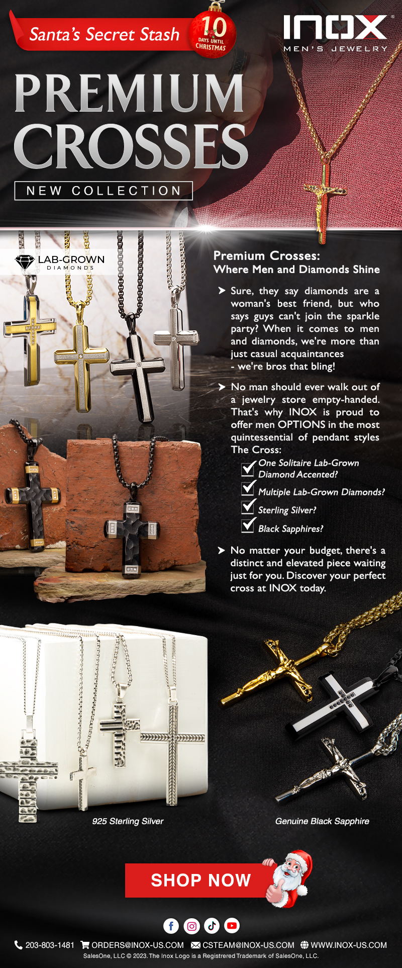 New Premium Crosses: Where Men and Diamonds Shine