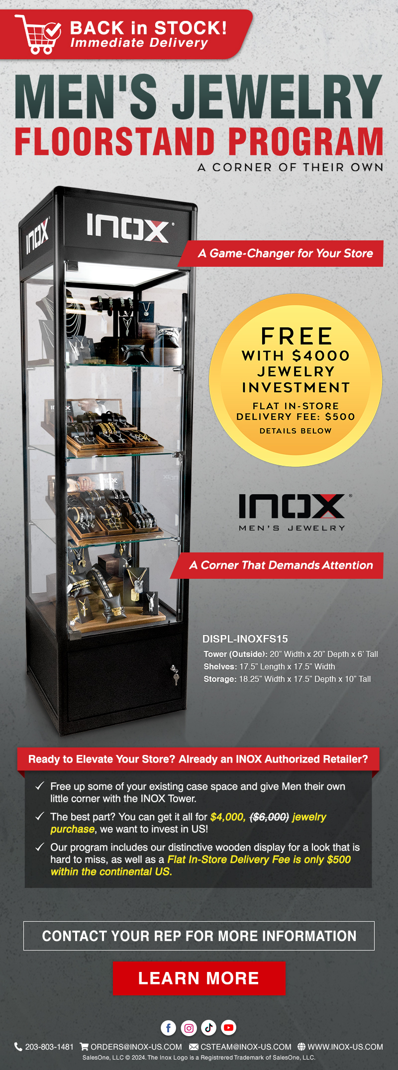 Back in stock Floorstand Program - Immediately Delivery!