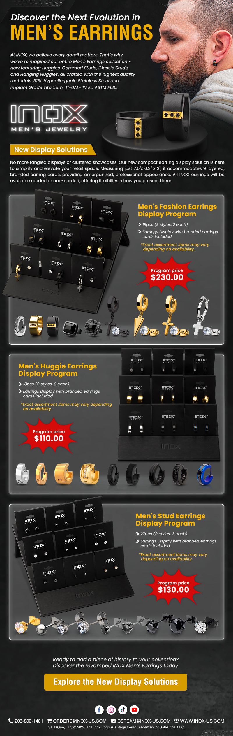 Hoops! There it is - Men's Earring Display Release.